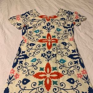 Boden vibrantly colored Linen dress